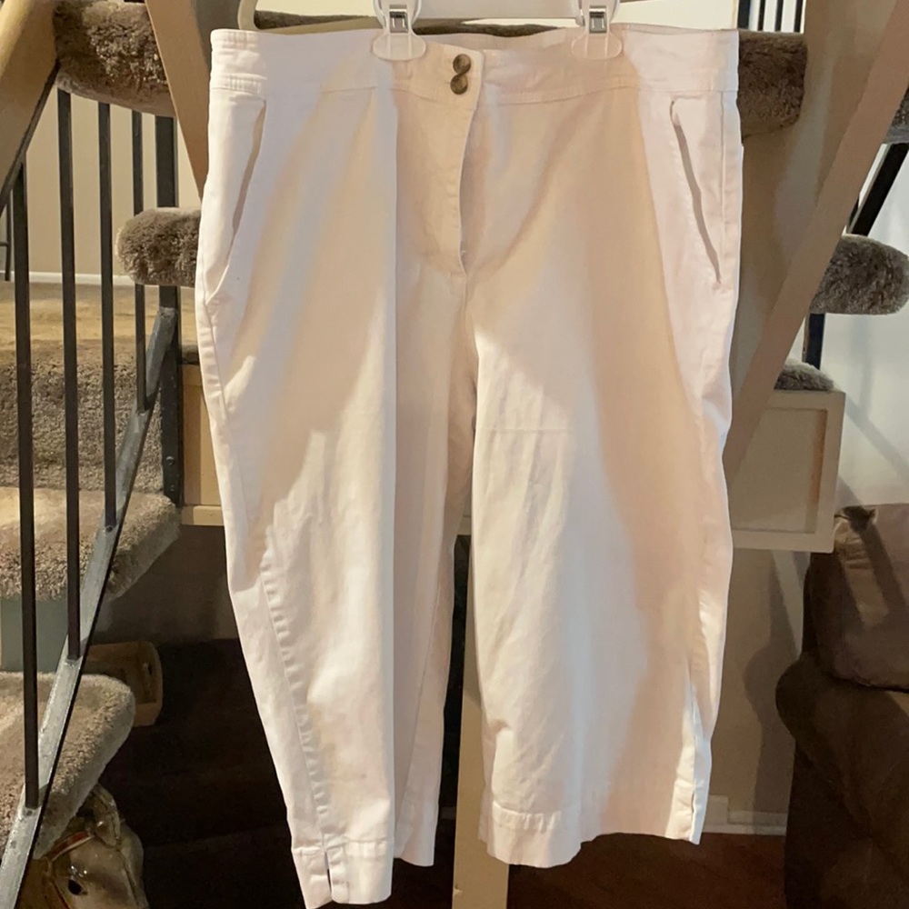 Charter club white wide leg Capri size 16